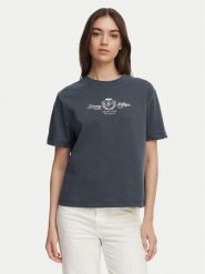 Tommy Hilfiger T-Shirt Crest WW0WW48713 Granatowy Relaxed Fit. Niebieskie t-shirty damskie Tommy Hilfiger, xxs, bez wzorów, z bawełny, bez kołnierzyka, bez ramiączek. Za 249.99 zł.