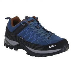 Buty trekkingowe męskie CMP Rigel Low Trekking Wp. Niebieskie buty zimowe męskie CMP, bez wzorów, z materiału, bez obcasa, bez zapięcia. Za 542.00 zł.