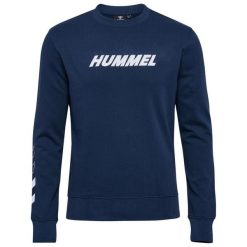 Bluza Hummel hmlELEMENTAL. Niebieskie bluzy męskie Hummel, bez wzorów, sportowe, bez ramiączek, bez kaptura. W wyprzedaży za 128.70 zł.