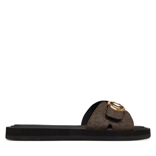 Klapki MICHAEL Michael Kors. Brązowe klapki damskie MICHAEL Michael Kors, bez wzorów, bez obcasa, bez zapięcia. Za 319.99 zł.