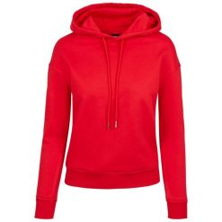 Bluza damska z kapturem Urban Classic basic côtelés. Czerwone bluzy damskie Urban Classics, s, bez wzorów, bez ramiączek, z kapturem. Za 183.50 zł.