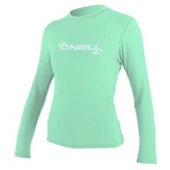 Koszulka do pływania damska O'Neill Basic Skins Sun Shirt. Niebieskie bluzki damskie O'Neill, s, bez wzorów, sportowe, bez kołnierzyka, bez ramiączek. Za 213.50 zł.