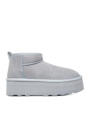 DeeZee Śniegowce DZN-005 Niebieski. Niebieskie śniegowce damskie DeeZee, z materiału, bez zapięcia. Za 349.99 zł.