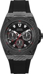 Zegarek Guess Zegarek męski Guess W1048G2 czarny. Czarne zegarki męskie Guess, z aplikacjami. Za 769.00 zł.