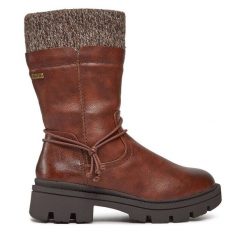 Botki Jana. Brązowe botki damskie Jana, bez wzorów, bez obcasa, na płaskiej podeszwie, bez zapięcia. Za 379.99 zł.