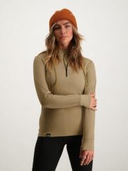 Bluza narciarska damska Poederbaas. Brązowe bluzy damskie POEDERBAAS, na zimę, xl, bez wzorów, z materiału, eleganckie, bez ramiączek, bez kaptura. Za 151.68 zł.