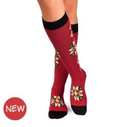 Damskie bawełniane skarpetki 3/4 z tradycyjnymi motywami Wiśniowy. Czerwone skarpetki damskie OEM, bez wzorów, z bawełny. Za 45.20 zł.