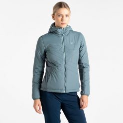 Kurtka turystyczna ocieplana damska Mountain Series Lite. Szare kurtki sportowe damskie Dare 2B, l, bez wzorów, z materiału, bez ramiączek, bez kaptura, trekkingowe. W wyprzedaży za 381.80 zł.