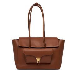 Torebka Coccinelle. Brązowe shopperki damskie Coccinelle, bez wzorów, bez dodatków. Za 1,889.00 zł.