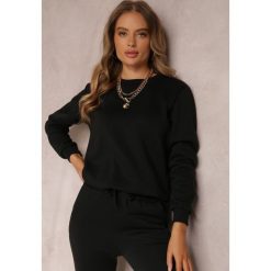 Czarna Bluza Hullu. Czarne bluzy damskie Renee, na jesień, l, bez wzorów, z jeansu, casualowe, bez ramiączek, bez kaptura. Za 34.99 zł.