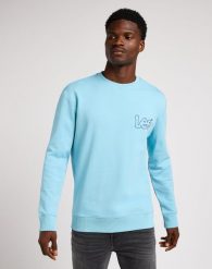 WRANGLER MĘSKA BLUZA WOBBLY LEE SWS PREPPY BLUE 112349357 L81M044970. Niebieskie bluzy męskie Wrangler, l, bez wzorów, bez ramiączek, bez kaptura. Za 199.99 zł.