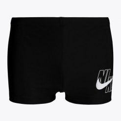 Bokserki kąpielowe męskie Nike Logo Aquashort. Czarne kąpielówki męskie Nike, m, bez wzorów. Za 119.99 zł.