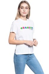 T-SHIRT DAMSKI WRANGLER HIGH RIB REGULAR TEE WHITE W7N9EVX12 112131988. Białe t-shirty damskie Wrangler, s, bez wzorów, bez kołnierzyka, bez ramiączek. Za 69.99 zł.