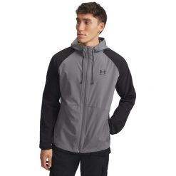 Kurtka męska Under Armour UA Vibe Woven Jacket 6003001. Czarne kurtki męskie Under Armour, m, bez wzorów, z elastanu, z kapturem. Za 307.10 zł.