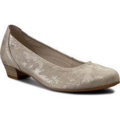 Półbuty GABOR - 46.220.91 Caruso Metallic/Visone. Brązowe półbuty damskie Gabor, bez wzorów, z nubiku, bez obcasa, na obcasie, bez zapięcia. W wyprzedaży za 199.00 zł.