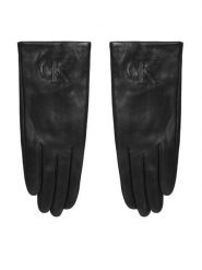 Calvin Klein Rękawiczki LV04F8123G Czarny. Czarne rękawiczki damskie Calvin Klein, bez wzorów, ze skóry. Za 349.99 zł.