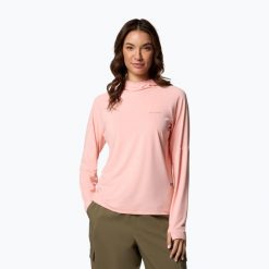 Bluza damska Columbia Skien Valley Hoodie. Czerwone bluzy damskie Columbia, bez wzorów, sportowe, bez ramiączek, bez kaptura. Za 249.99 zł.