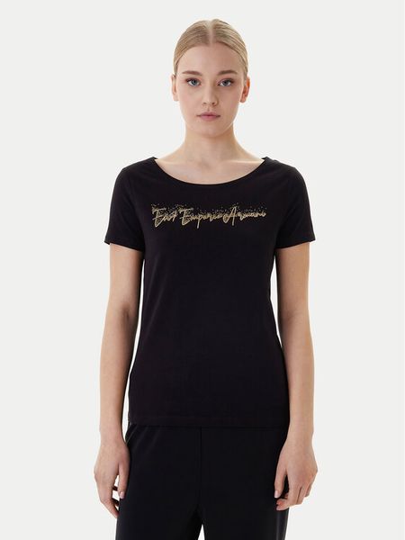 EA7 Emporio Armani T-Shirt 7W000978 AF10373 UC001 Czarny Slim Fit. Czarne t-shirty damskie EA7 Emporio Armani, xxl, bez wzorów, z bawełny, bez kołnierzyka, bez ramiączek. Za 329.99 zł.