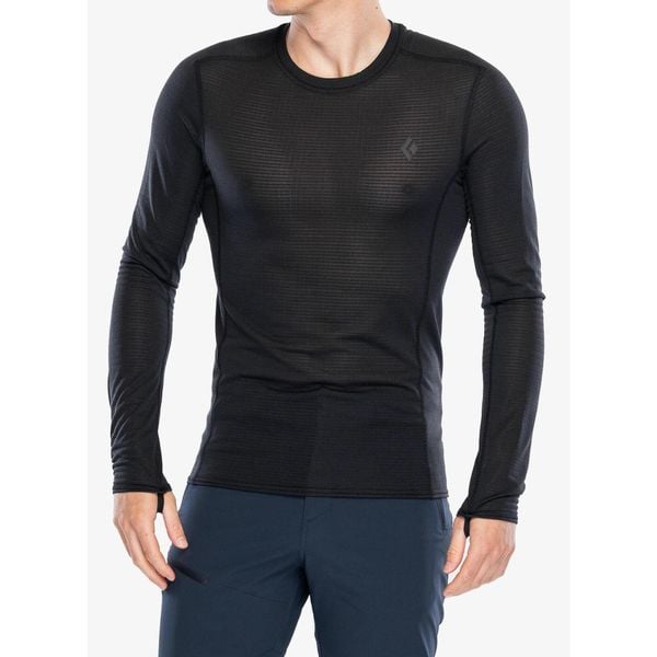 Bluza termoaktywna męska Black Diamond Coefficient LT Crew. Czarne bluzy męskie Black Diamond, na zimę, m, bez wzorów, sportowe, bez ramiączek, bez kaptura. Za 272.99 zł.