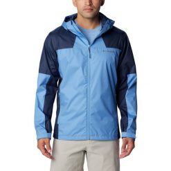 Kurtka przeciwdeszczowa męska Columbia Inner Limits III Jacket. Niebieskie kurtki męskie Columbia, m, bez wzorów, bez kaptura. Za 345.99 zł.