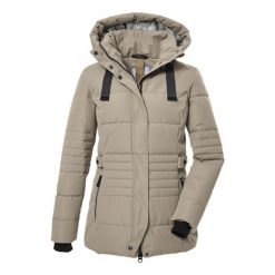 Damska kurtka z kapturem Killtec GW 25. Szare kurtki sportowe damskie GIGA DX, na zimę, s, bez wzorów, z dzianiny, bez ramiączek, z kapturem, trekkingowe. Za 755.55 zł.