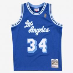 Koszulka tank Mitchell & Ness Nba Swingman Los Angeles Lakers Shaquille O'neal. Niebieskie koszulki sportowe męskie Mitchell & Ness, m, bez wzorów, bez ramiączek, do koszykówki. Za 559.00 zł.