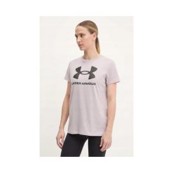 Koszulka Damska T-Shirt Damski Sportowy Under Armour Rival Logo Ss Xxl. Czerwone koszulki sportowe damskie Under Armour, xxl, bez wzorów, bez ramiączek, do biegania. W wyprzedaży za 63.39 zł.