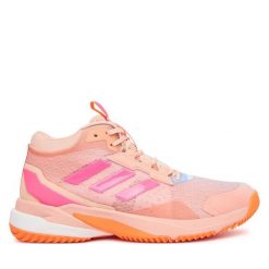 Buty halowe adidas. Czerwone obuwie sportowe damskie Adidas, bez wzorów, bez zapięcia. Za 699.99 zł.