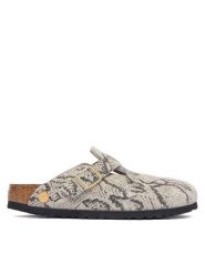 Birkenstock Klapki Boston 1033086 Kremowy. Białe klapki damskie Birkenstock, bez wzorów, ze skóry, bez obcasa, bez zapięcia. Za 764.99 zł.