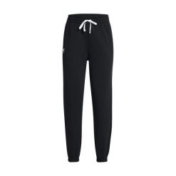 Spodnie Dresowe Under Armour Ua Rival Terry Jogger Damskie. Czarne spodnie sportowe damskie Under Armour, bez wzorów, z dresówki, sportowe, na fitness i siłownię. Za 258.50 zł.