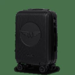 Walizka kabinowa Wings Swallow 3.0 BLACK 20". Czarne walizki damskie Wings, bez wzorów, z kauczuku. Za 179.90 zł.