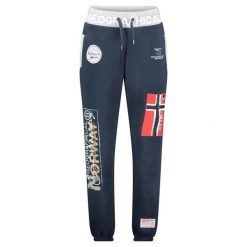 Spodnie dresowe Geographical Norway MYER NAVY DB MEN 317 granatowy męska. Niebieskie spodnie sportowe męskie Geographical Norway, m, bez wzorów, z dresówki, trekkingowe. Za 149.00 zł.