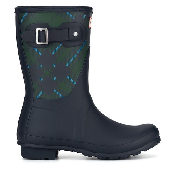 Kalosze Hunter. Niebieskie kalosze damskie Hunter, bez wzorów, bez zapięcia. Za 399.99 zł.