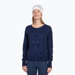 Sweter damski Rossignol Jcc Lina Pull. Niebieskie swetry nierozpinane damskie Rossignol, bez wzorów, sportowe, bez kołnierzyka, bez ramiączek. Za 869.99 zł.