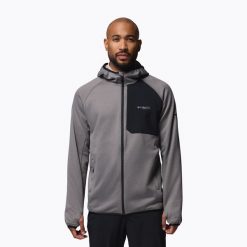 Bluza męska Columbia Triple Canyon Grid Fleece Hooded Full Zip II. Szare bluzy męskie Columbia, m, bez wzorów, sportowe, bez ramiączek, bez kaptura. Za 349.99 zł.