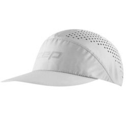 Czapka do biegania z daszkiem Pro Run Ultralight unisex. Białe czapki damskie CEP, bez wzorów, z materiału, sportowe. Za 189.00 zł.