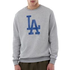 Bluza Dodgers NOS MLB Regular Crew HGRNVY. Szare bluzy męskie New Era, m, bez wzorów, sportowe, bez ramiączek, bez kaptura. Za 250.00 zł.