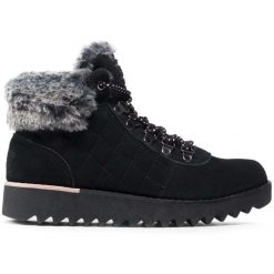 Skechers Damskie Buty Trekkingowe Bobs Mountain Kiss Czarne Zamsz 37,5. Czarne obuwie trekkingowe damskie Skechers, z zamszu, bez zapięcia. Za 314.38 zł.