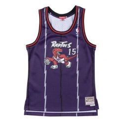 Damska koszulka nba Toronto Raptors Vince Carter. Fioletowe bluzki damskie Mitchell & Ness, bez wzorów, z jersey, sportowe, bez kołnierzyka, bez ramiączek. Za 457.50 zł.