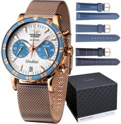Zegarek damski Vostok Europe VK64-515B527B różowe złoto. Czerwone zegarki damskie Vostok Europe, złote. Za 2,873.00 zł.