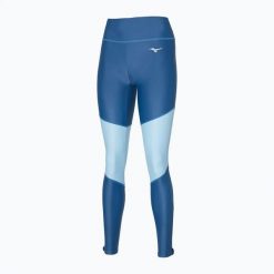 Legginsy damskie do biegania Mizuno Core Long. Niebieskie legginsy damskie Mizuno, bez wzorów, z elastanu. Za 129.99 zł.