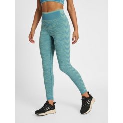 Legginsy damskie Hummel MT Saga. Niebieskie legginsy damskie Hummel, bez wzorów. Za 170.00 zł.