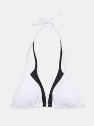 Dwuwarstwowa trójkątna góra od bikini - kremowy. Białe stroje kąpielowe damskie Sinsay, l, bez wzorów. Za 25.99 zł.