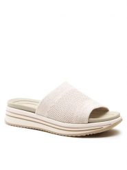 Remonte Klapki R2961-32 Różowy. Czerwone klapki damskie Remonte, bez wzorów, z materiału, bez obcasa, bez zapięcia. Za 259.99 zł.