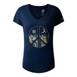 Koszulka Damska Serene Mountain. Niebieskie bluzki damskie Dare 2B, m, bez wzorów, sportowe, bez kołnierzyka, bez ramiączek. Za 45.99 zł.