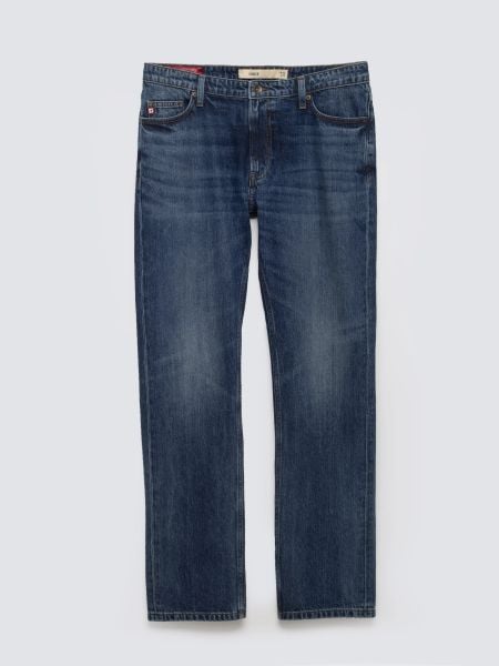 Jeansy męskie proste granatowe Colt 506. Niebieskie jeansy męskie BIG STAR, z denimu, klasyczne. Za 349.99 zł.