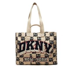 Torebka DKNY. Brązowe shopperki damskie DKNY, bez wzorów, bez dodatków. Za 769.99 zł.
