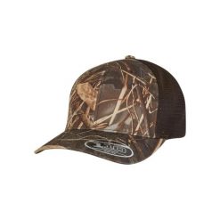 Czapka 5-panelowa Flexfit 110 Mesh RealTree. Brązowe czapki damskie FLEXFIT, bez wzorów, z elastanu, eleganckie. Za 155.00 zł.
