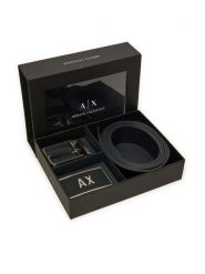 Armani Exchange Pasek Męski XM000185 AF11958 MC038 Czarny. Czarne paski męskie Armani Exchange, ze skóry. Za 475.99 zł.