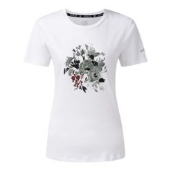 T-shirt Damski Kwiaty Tranquility III. Białe t-shirty damskie Dare 2B, bez wzorów, casualowe, bez kołnierzyka, bez ramiączek. Za 94.99 zł.